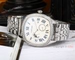 Replica Cartier Drive De Stainess Steel Watch Diamond Bezel White Dial 43mm Men Watch